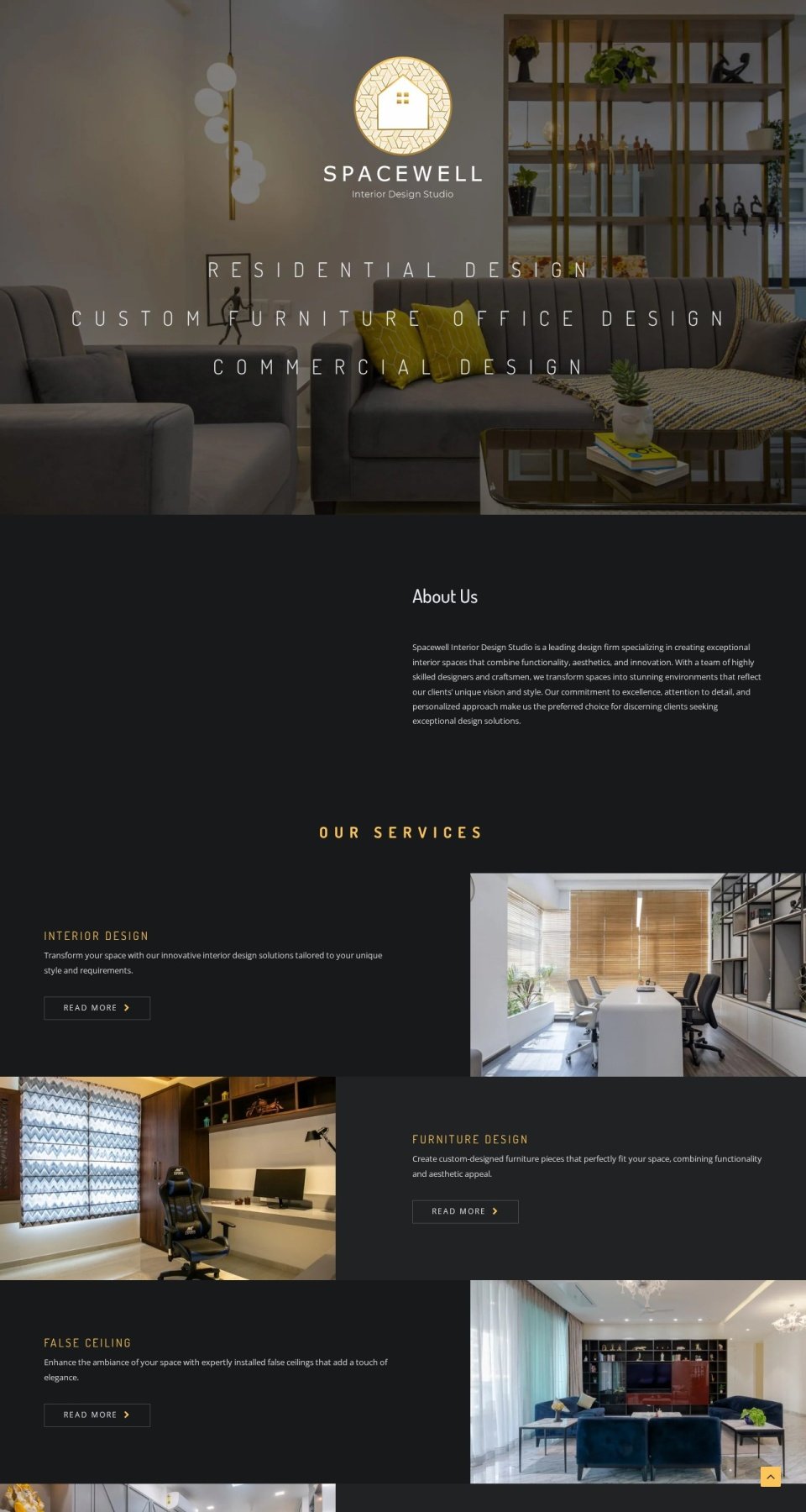 Home page of Spacewell Interior